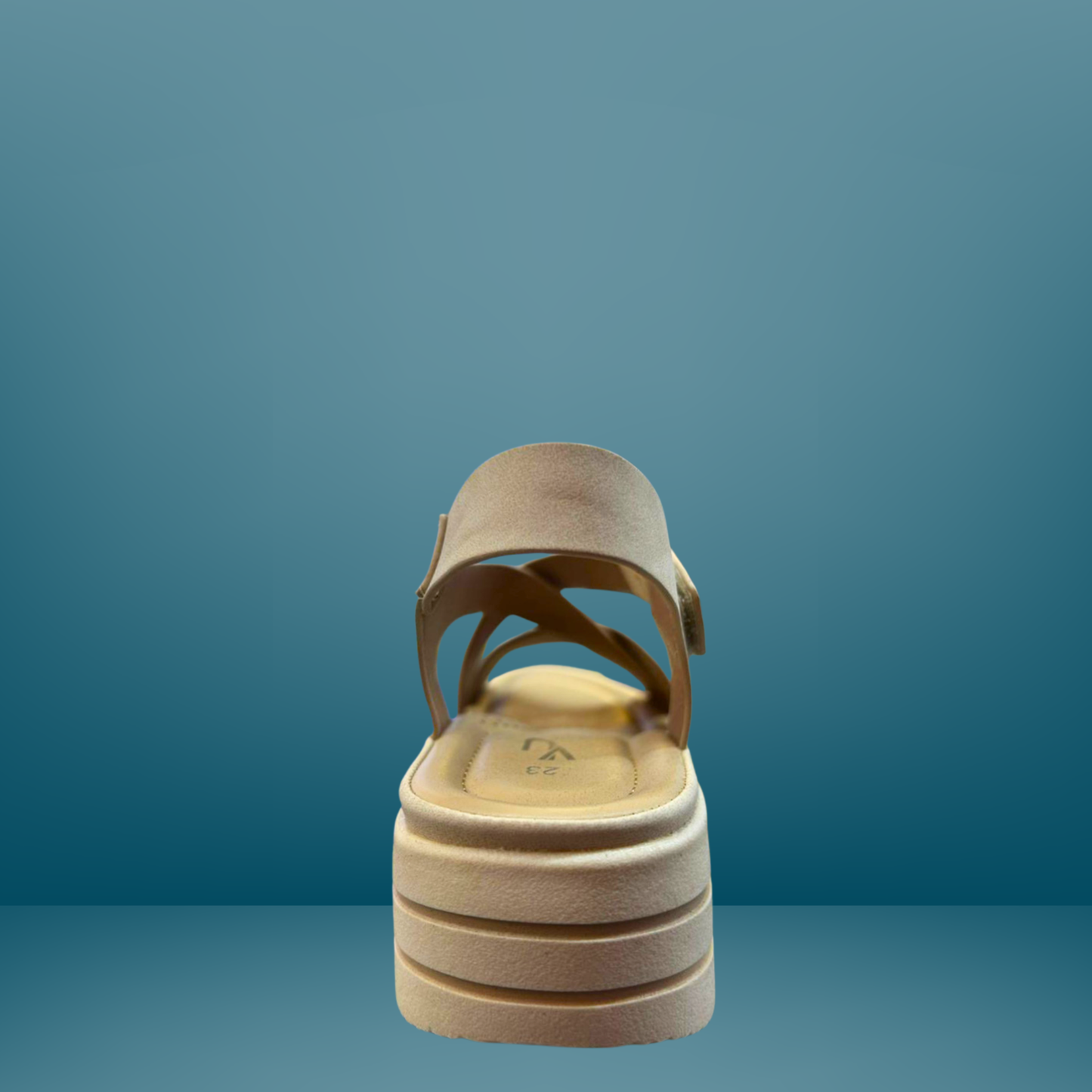 Sandalia para dama via urbana - Beige -28387-5