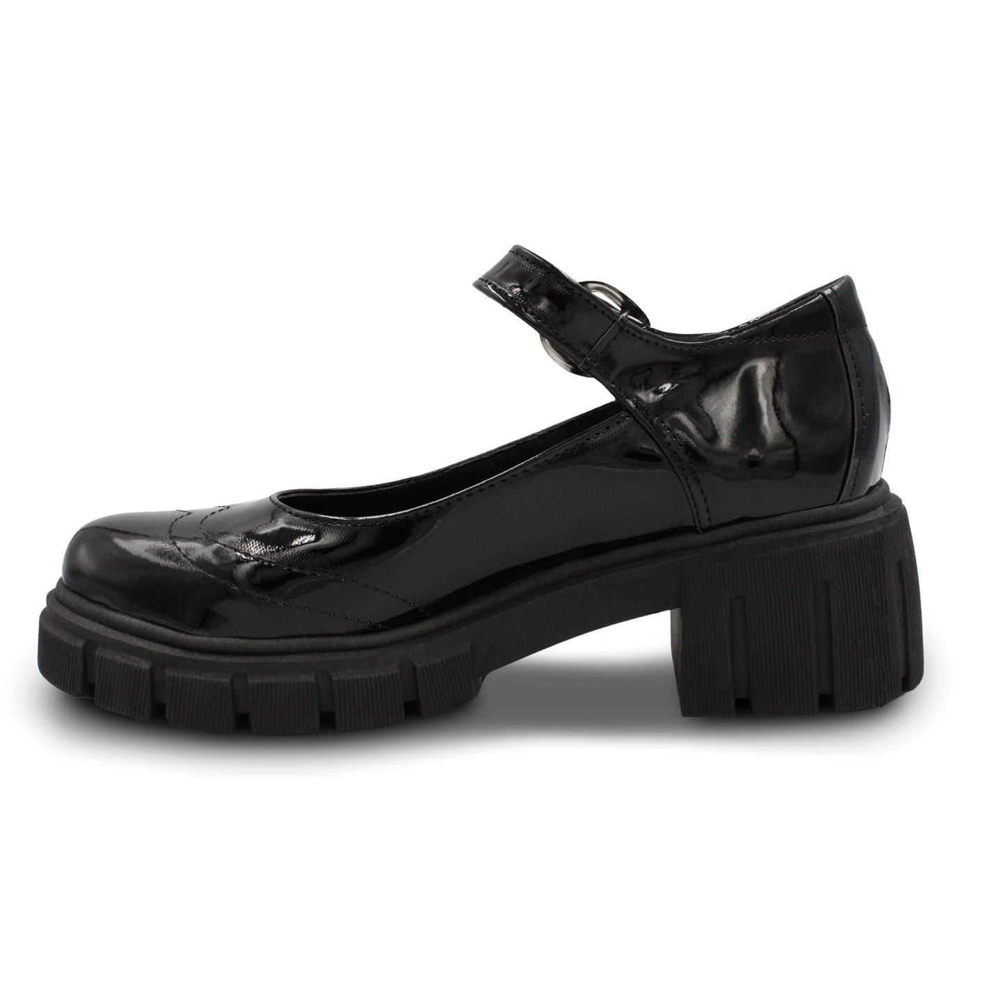 Zapato Escolar Tipo Mary Jane con Plataforma Gruesa-5501