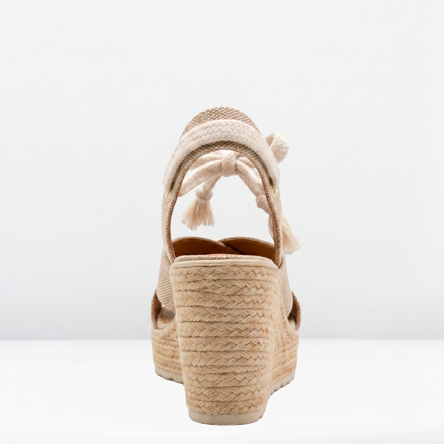 Sandalia de plataforma tipo yute Beige- Beenclass-19840