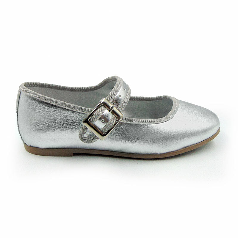 Ballerina Zapatos Color Plata Para Niña ZAPATO BALLERINA PARA