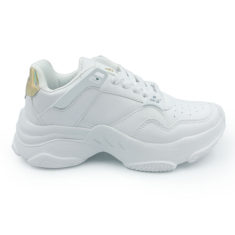 Tenis WINK para dama blancos con dorado – Zapaterías Karele