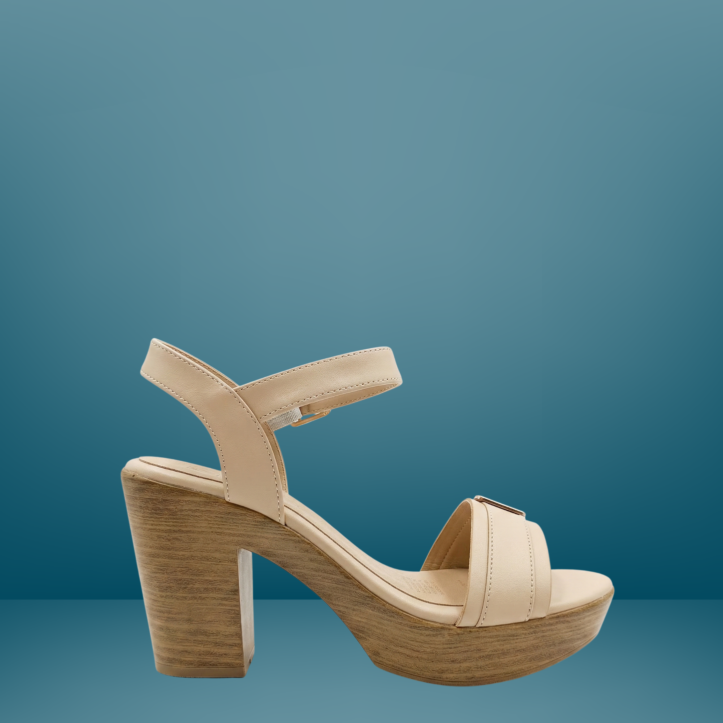 Sandalia con tacon tipo madera-Paulie 3769- hueso