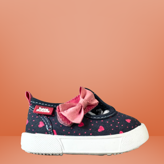 Tenis para niña Bubble Gummers con detalles de corazón- Dolly