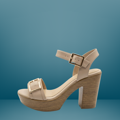 Sandalia con tacon tipo madera-Paulie 3769- hueso