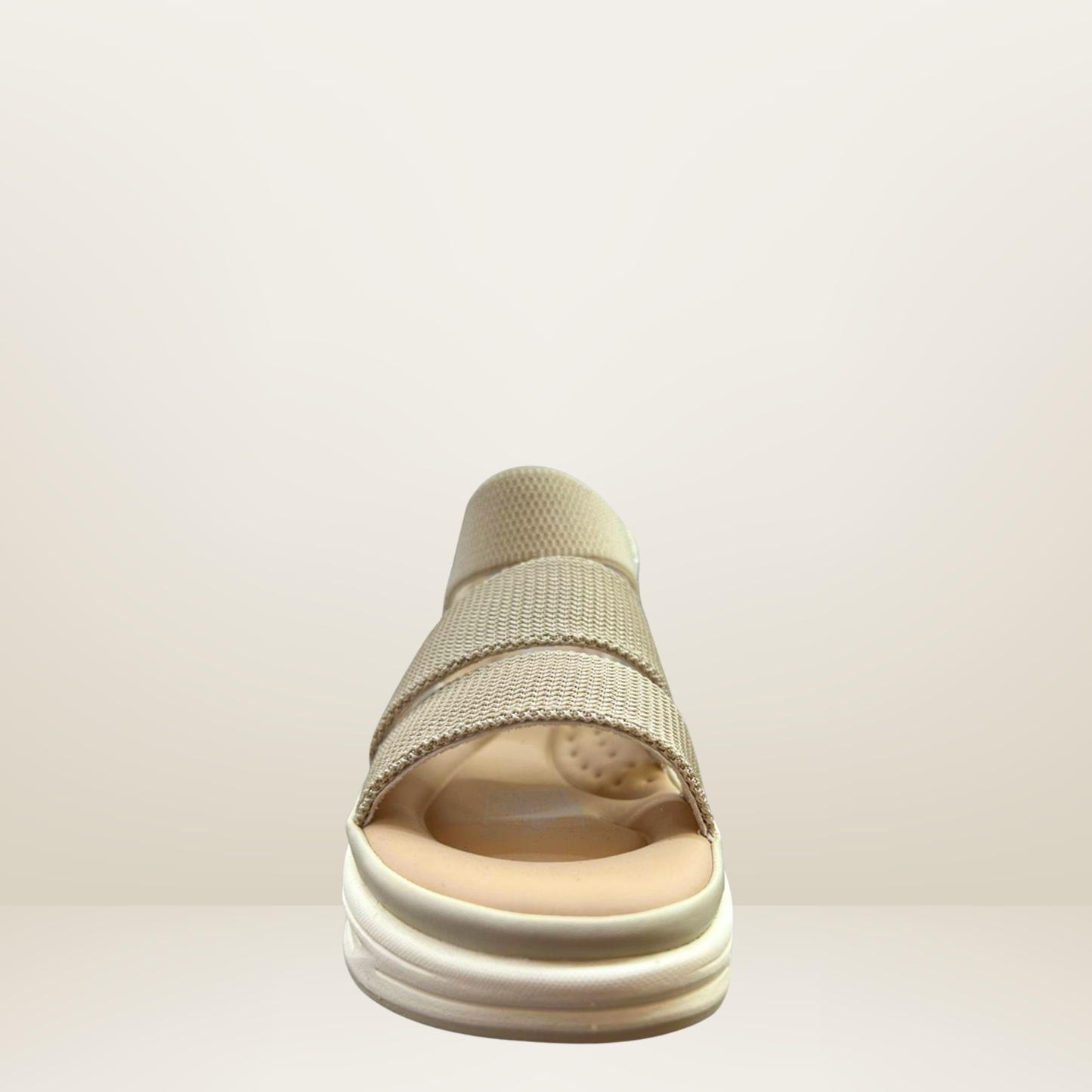Sandalia casual para dama beige - vía urbana -26826-9