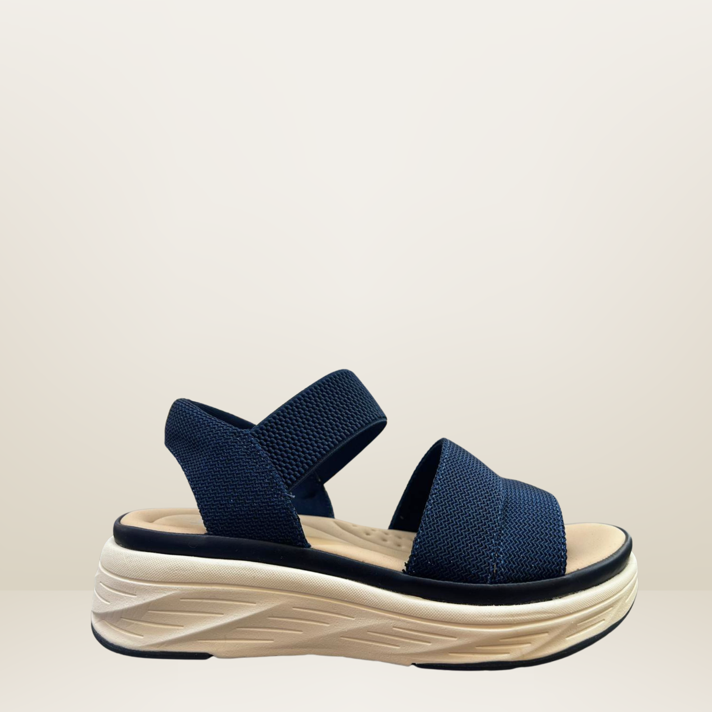 Sandalia casual para dama beige - vía urbana -26826-9