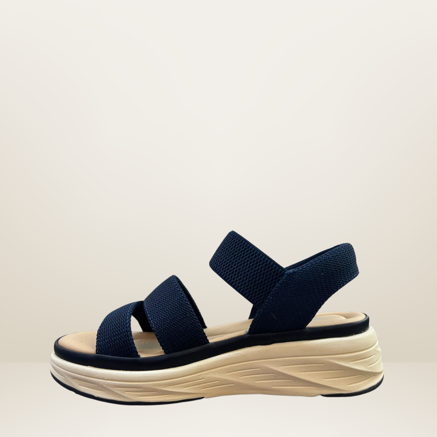 Sandalia casual para dama beige - vía urbana -26826-9