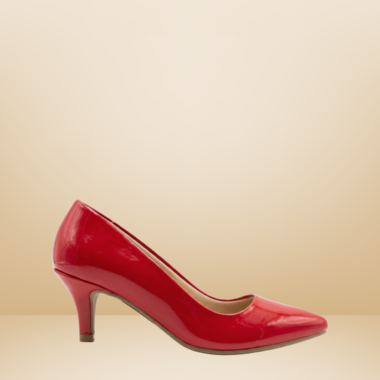 Zapatilla de charol color rojo -Paulina-35501