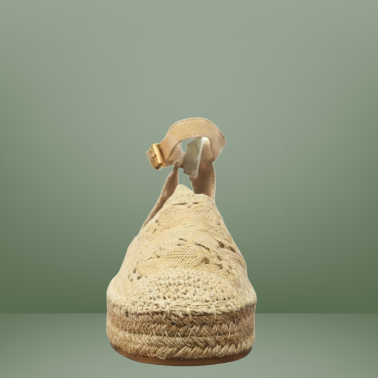 Sandalia tipo alpargata con bordado floral - 683410