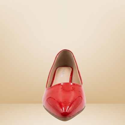 Zapatilla de charol color rojo -Paulina-35501