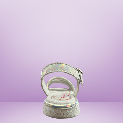 Sandalia Anbada con moño de tul-Blanco-BM1085