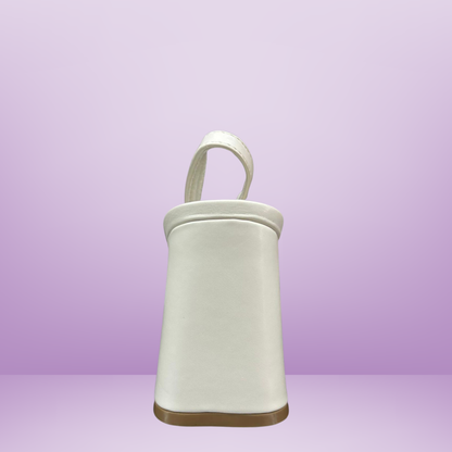 Slingback latte con tacón robusto- Beenclass-20149