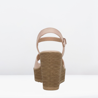 Sandalia con plataforma fredels -Nude-8232