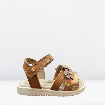 Sandalias para niña con detalles de flores-BM1092