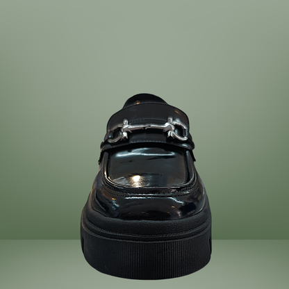 Mocasin negro con herraje para caballero- Fashino-GA5607