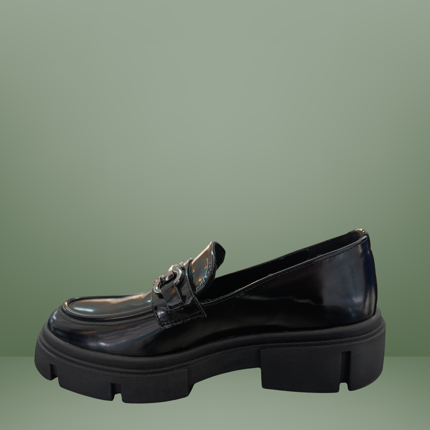 Mocasin negro con herraje para caballero- Fashino-GA5607