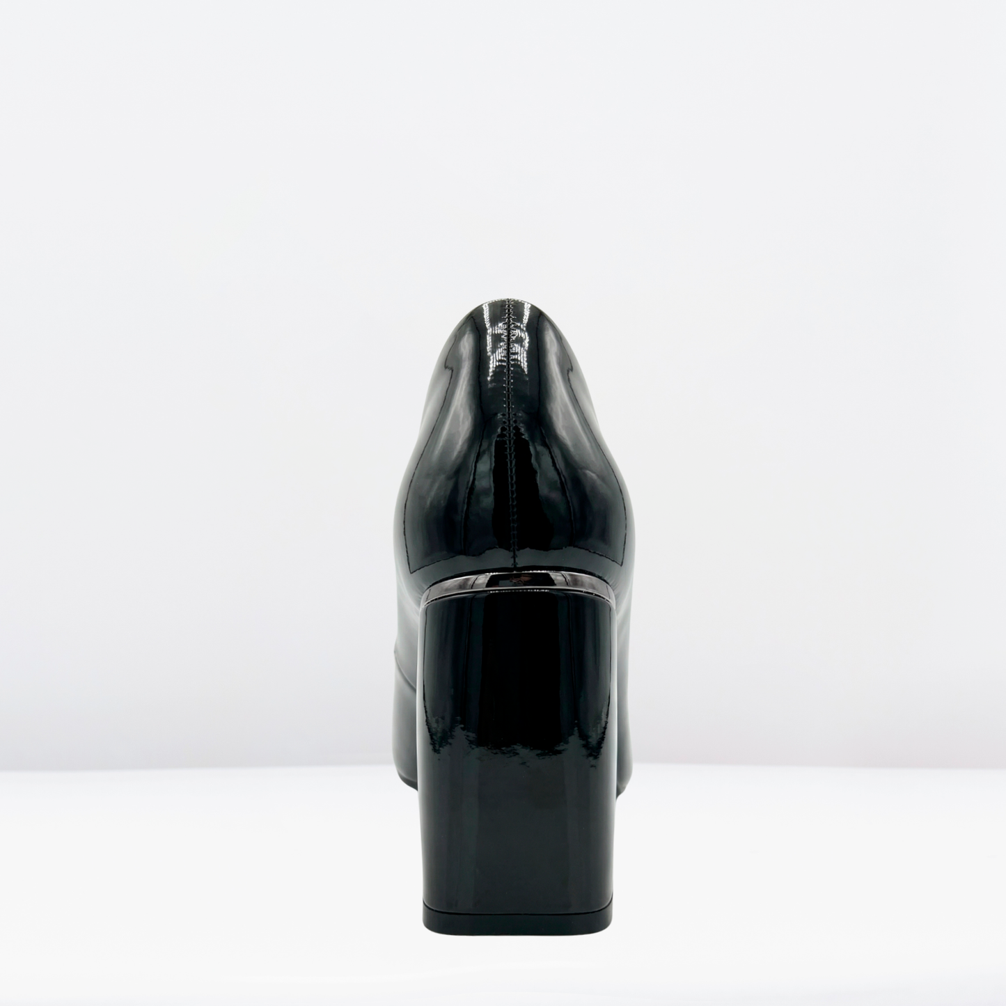 Zapatilla de tacón grueso been class-Charol negro-20156