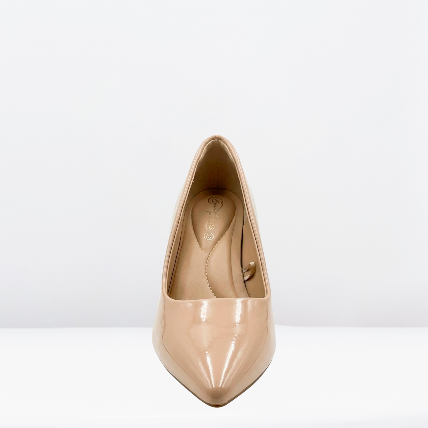 Zapatilla de tacón grueso been class-Charol negro-20156