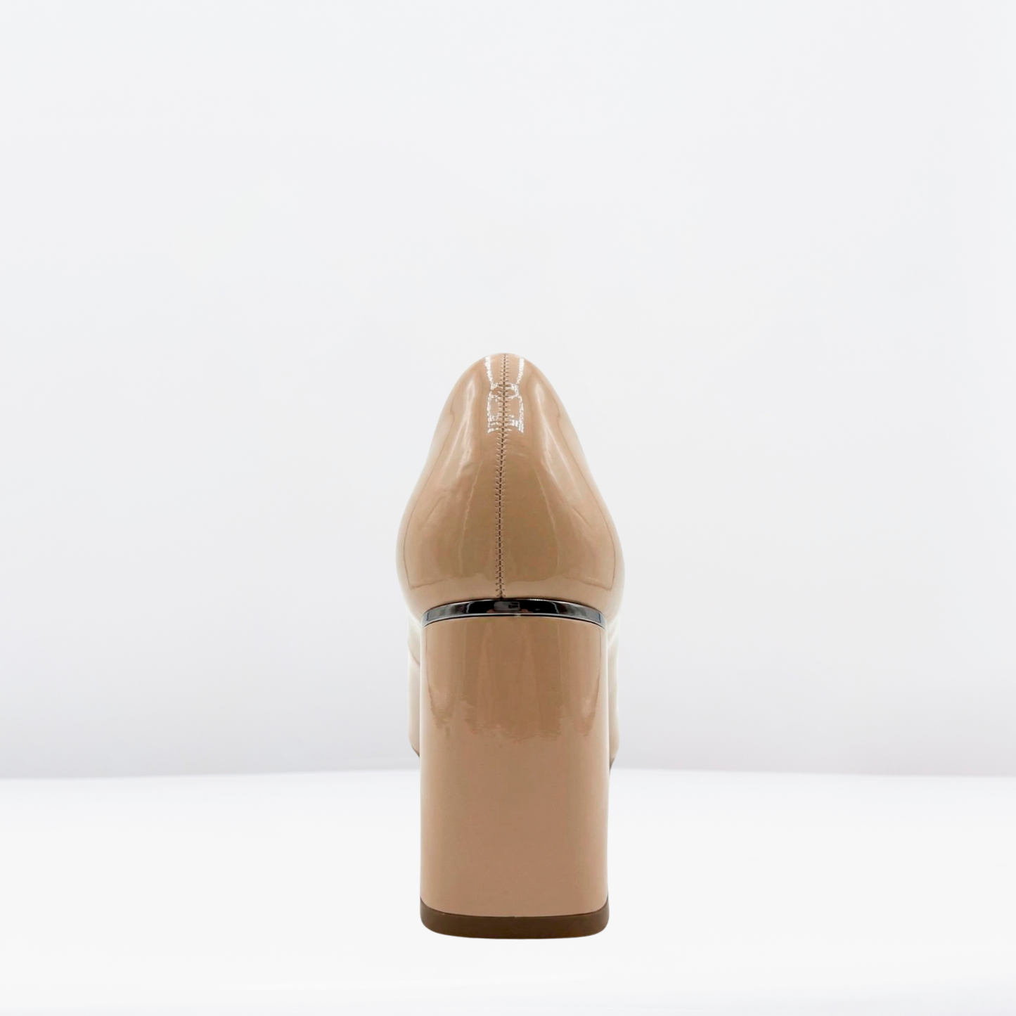 Zapatilla de tacón grueso been class-Charol negro-20156