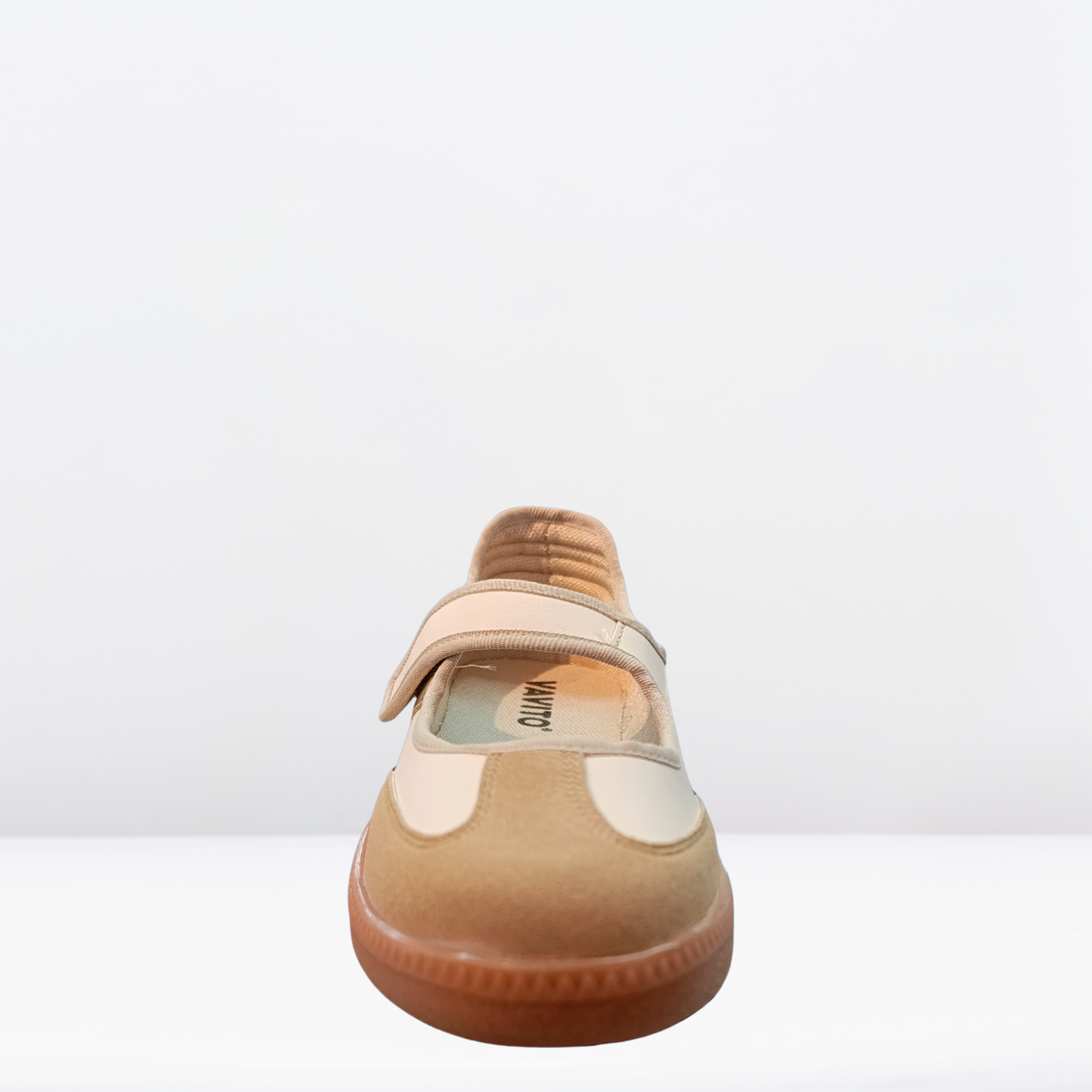 Balerina deportiva beige con velcro-Vavito-928001