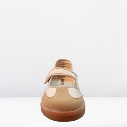 Balerina deportiva beige con velcro-Vavito-928001