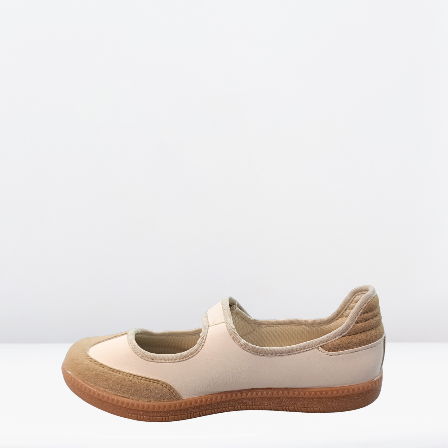 Balerina deportiva beige con velcro-Vavito-928001