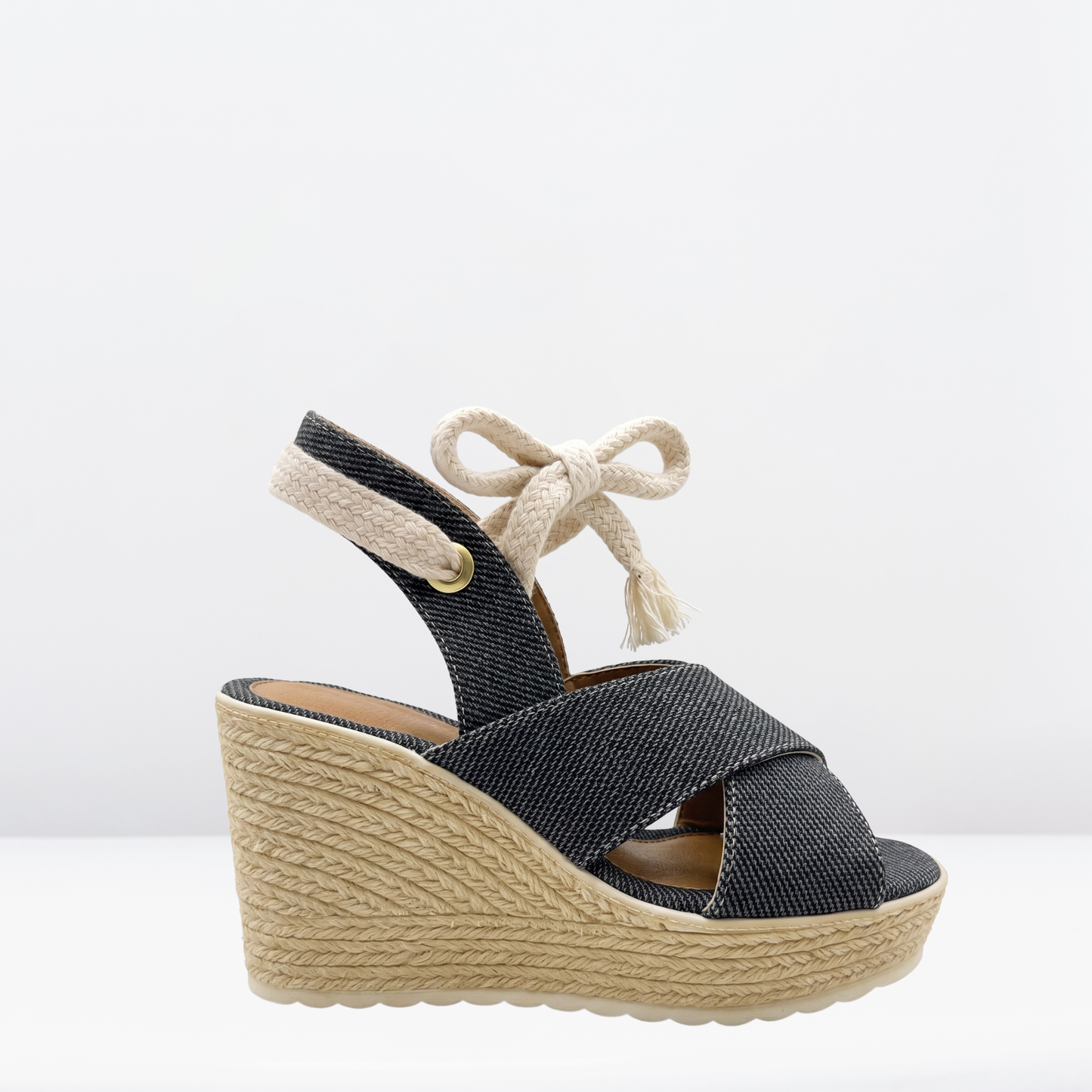Sandalia de plataforma tipo yute Beige- Beenclass-19840