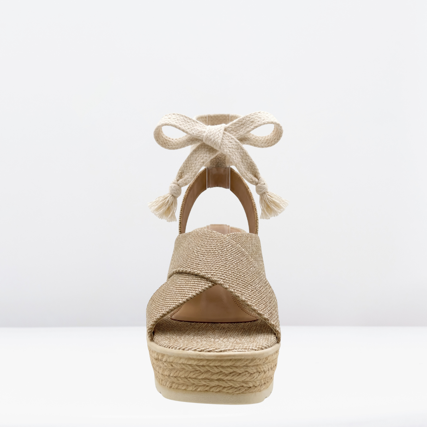Sandalia de plataforma tipo yute Beige- Beenclass-19840