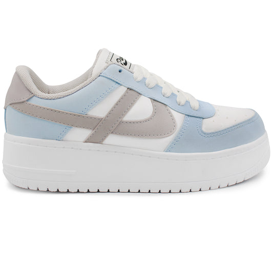 Tenis para dama Panam azul con gris - 010748-0096