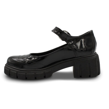 Zapato Escolar Tipo Mary Jane con Plataforma Gruesa-5501