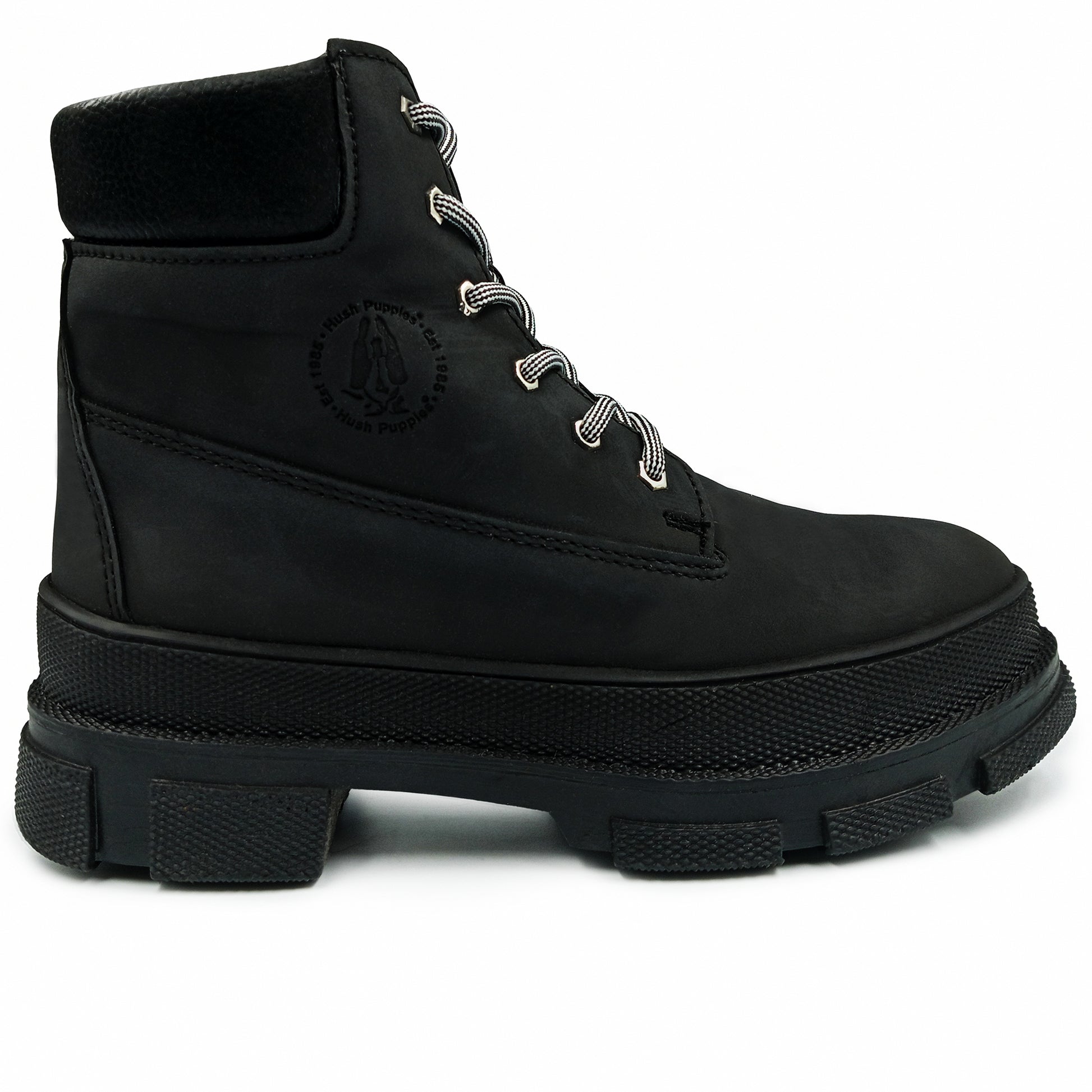 Botas negro estilo militar HUSH PUPPIES para niña – Zapaterías Karele