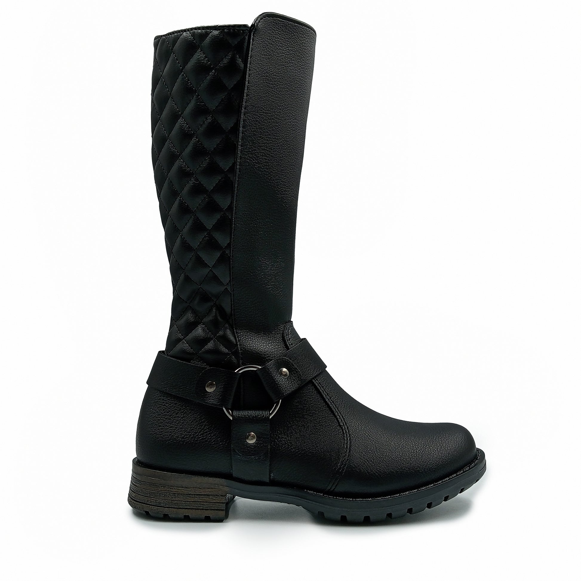 Black Shein Botas Negras Cuero Niñas Botas Baby Zapatos De Niño De