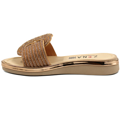 Sandalias para dama con pedrería marca Zena - 905